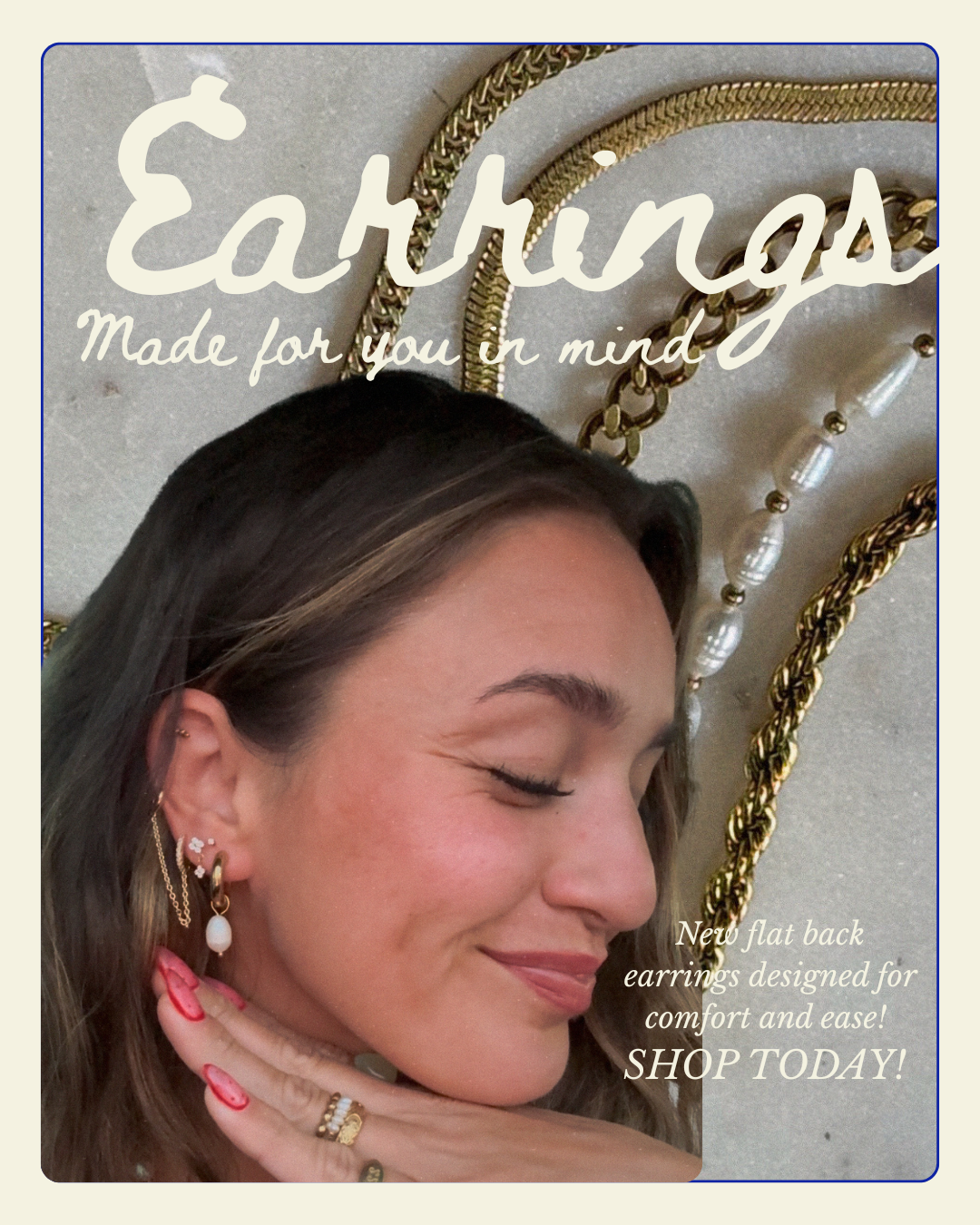 Flat Back Earrings