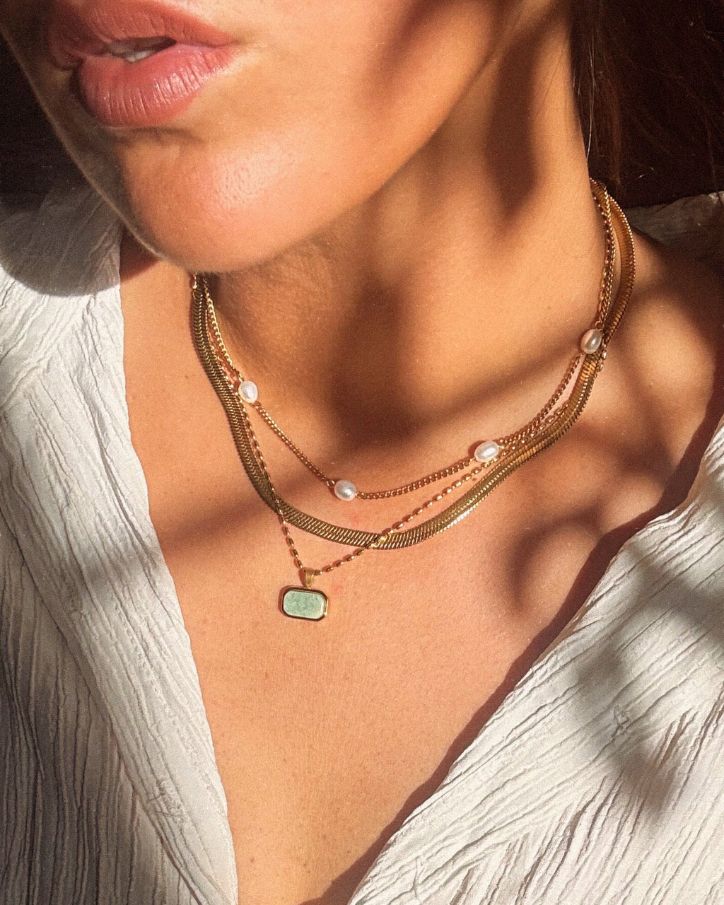 Golden Tide Pearl Necklace