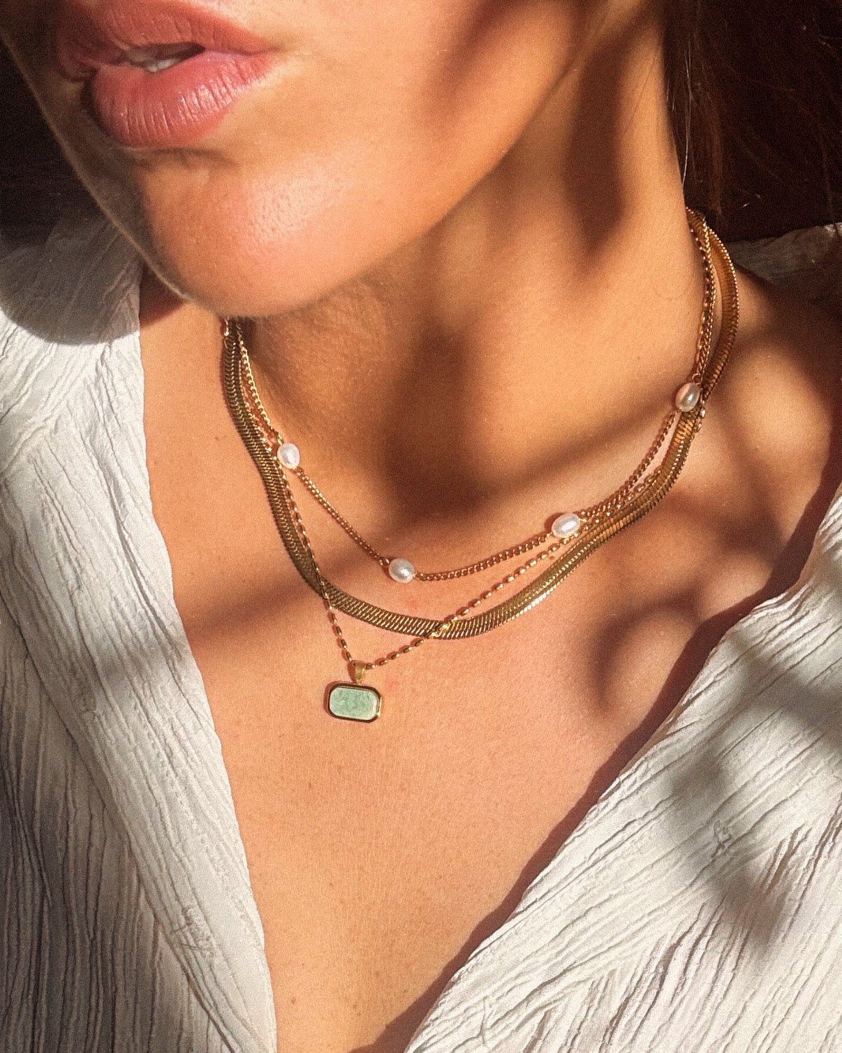 Golden Tide Pearl Necklace