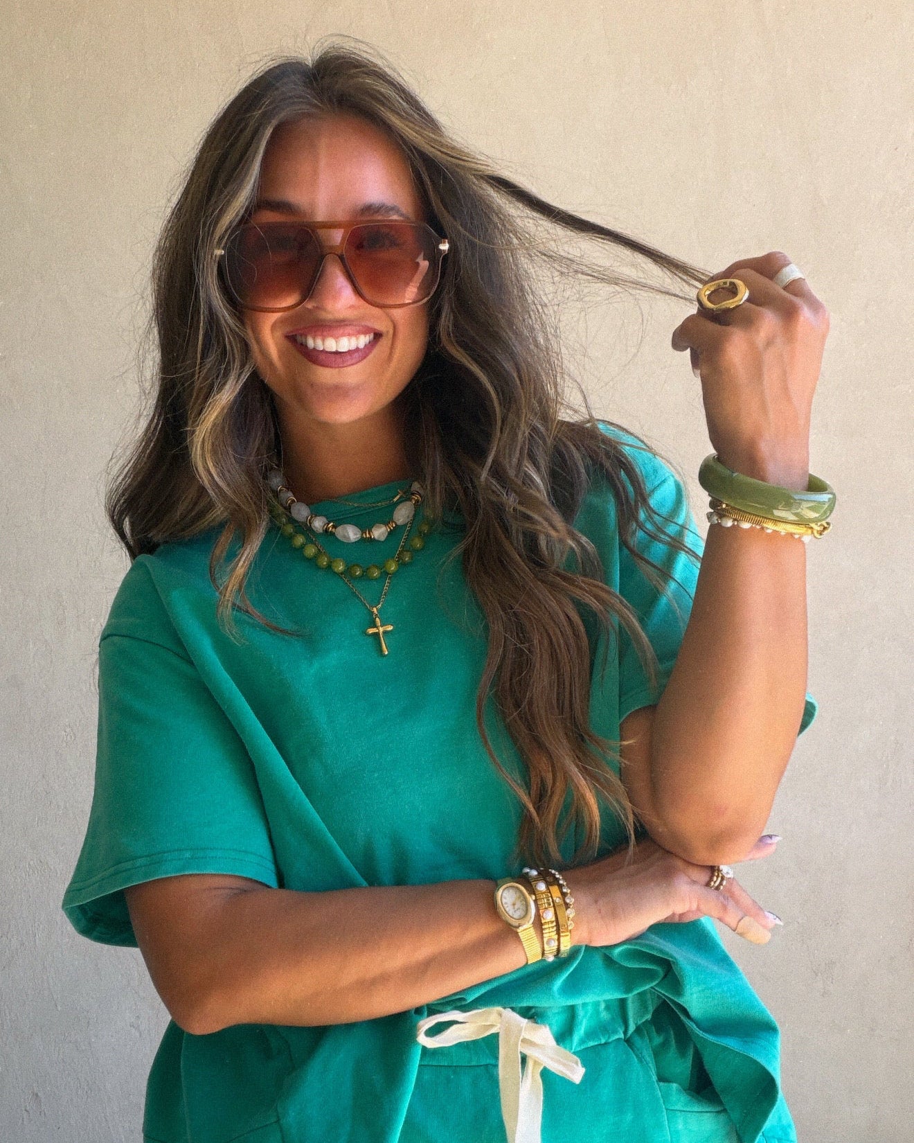 Green Beaded Necklace