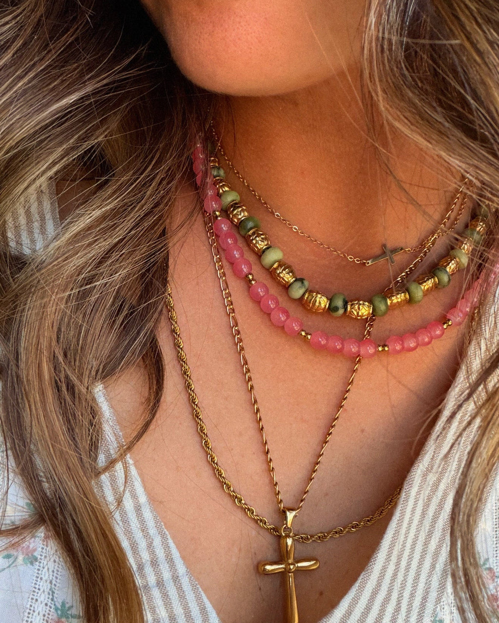 Pink Beaded Necklace