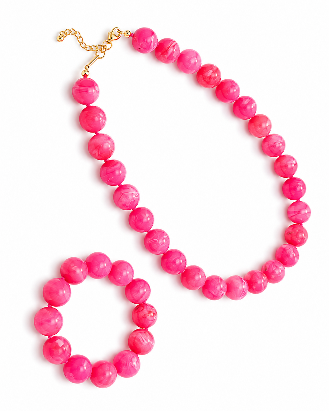 BRACELET Pink/Mauve Chunky Beaded