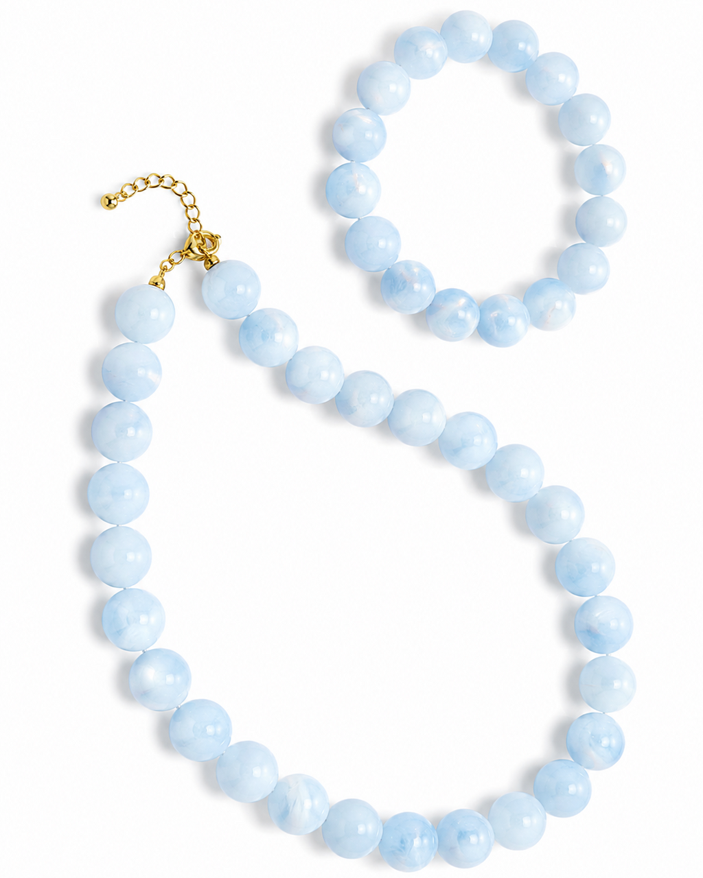 BRACELET Baby Blue Chunky Beaded