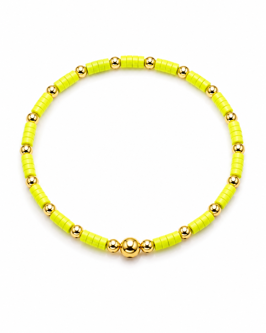 Neon Yellow Dainty Stretch Bracelet