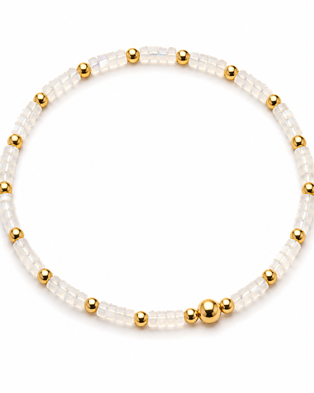 White Dainty Stretch Bracelet