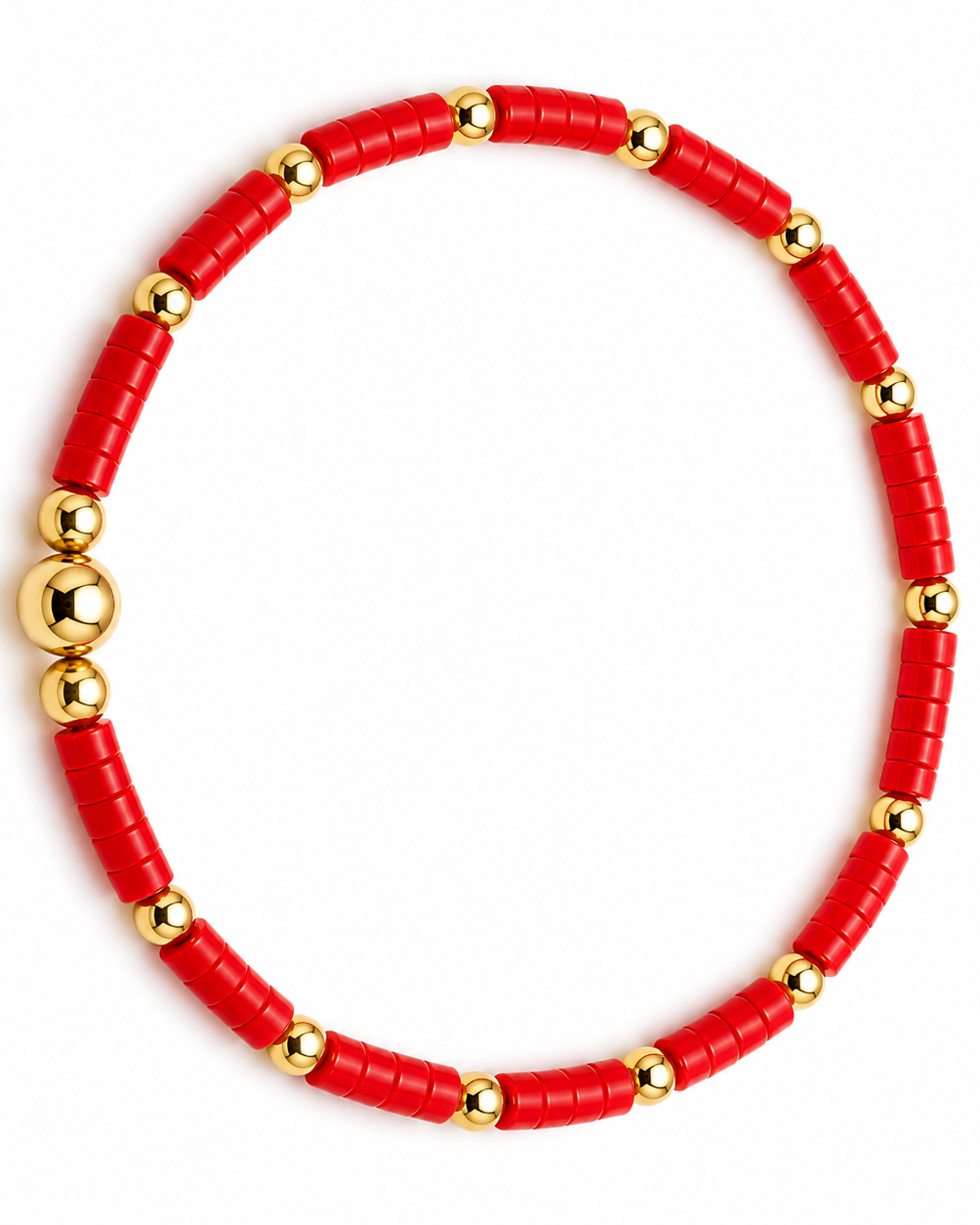 Red Dainty Stretch Bracelet