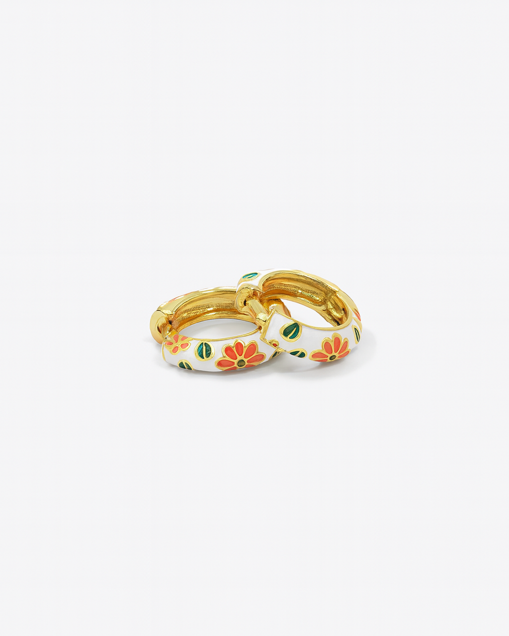 Floral Huggie Earrings