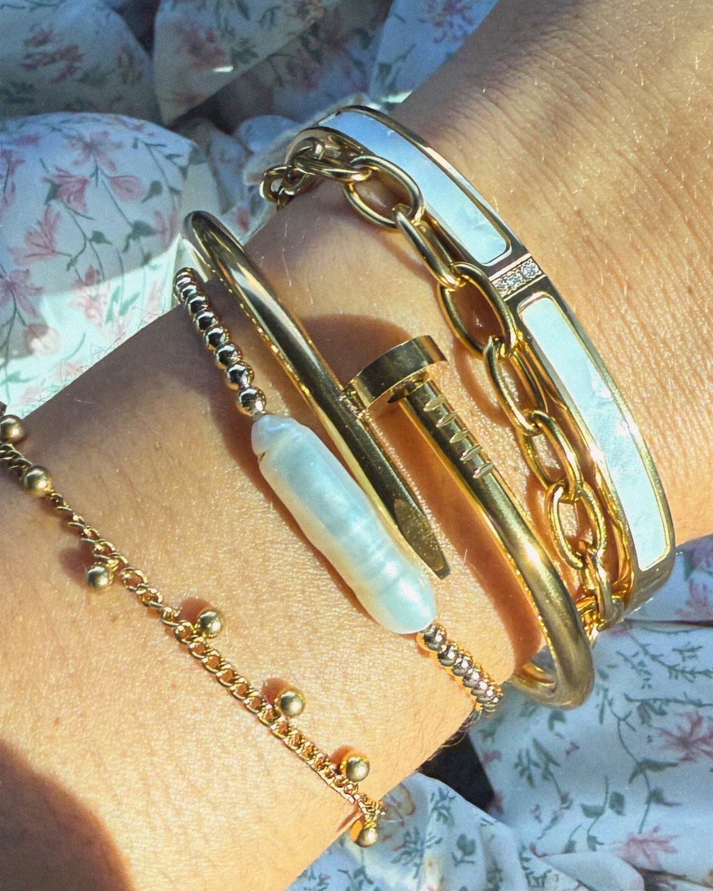 Nail Bangle Bracelet