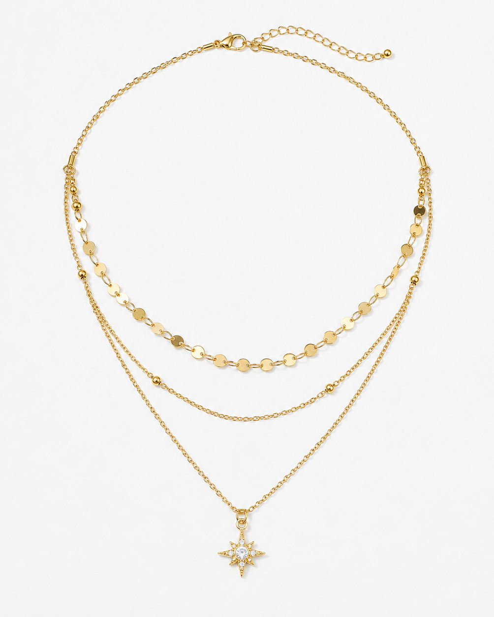 Layered Starburst Necklace