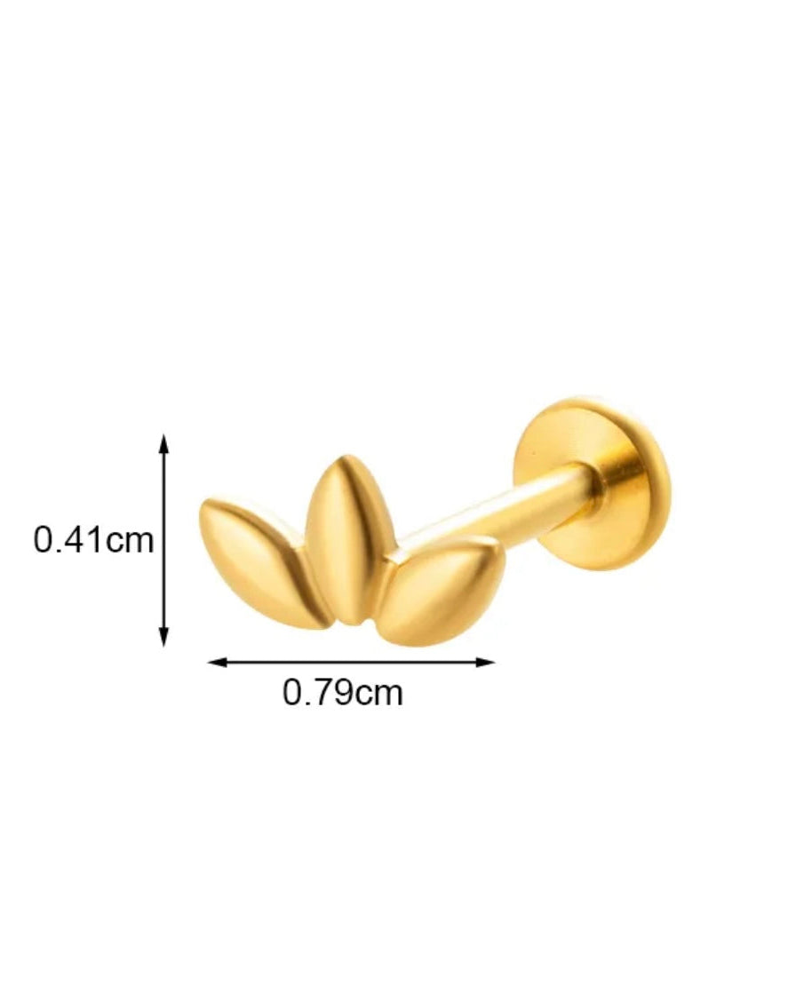 Gold 3 Point Flat Back Stud