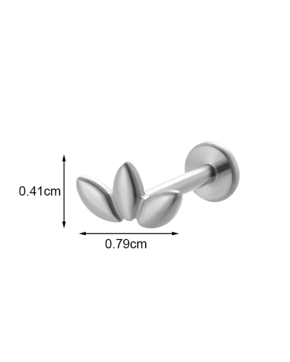 Silver 3 Point Flat Back Stud