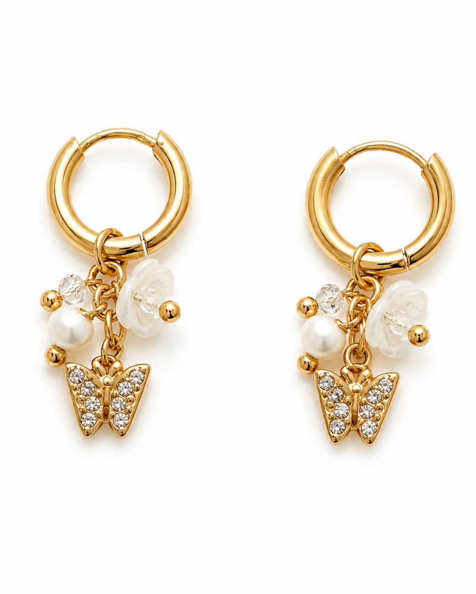 Butterfly kiss earrings