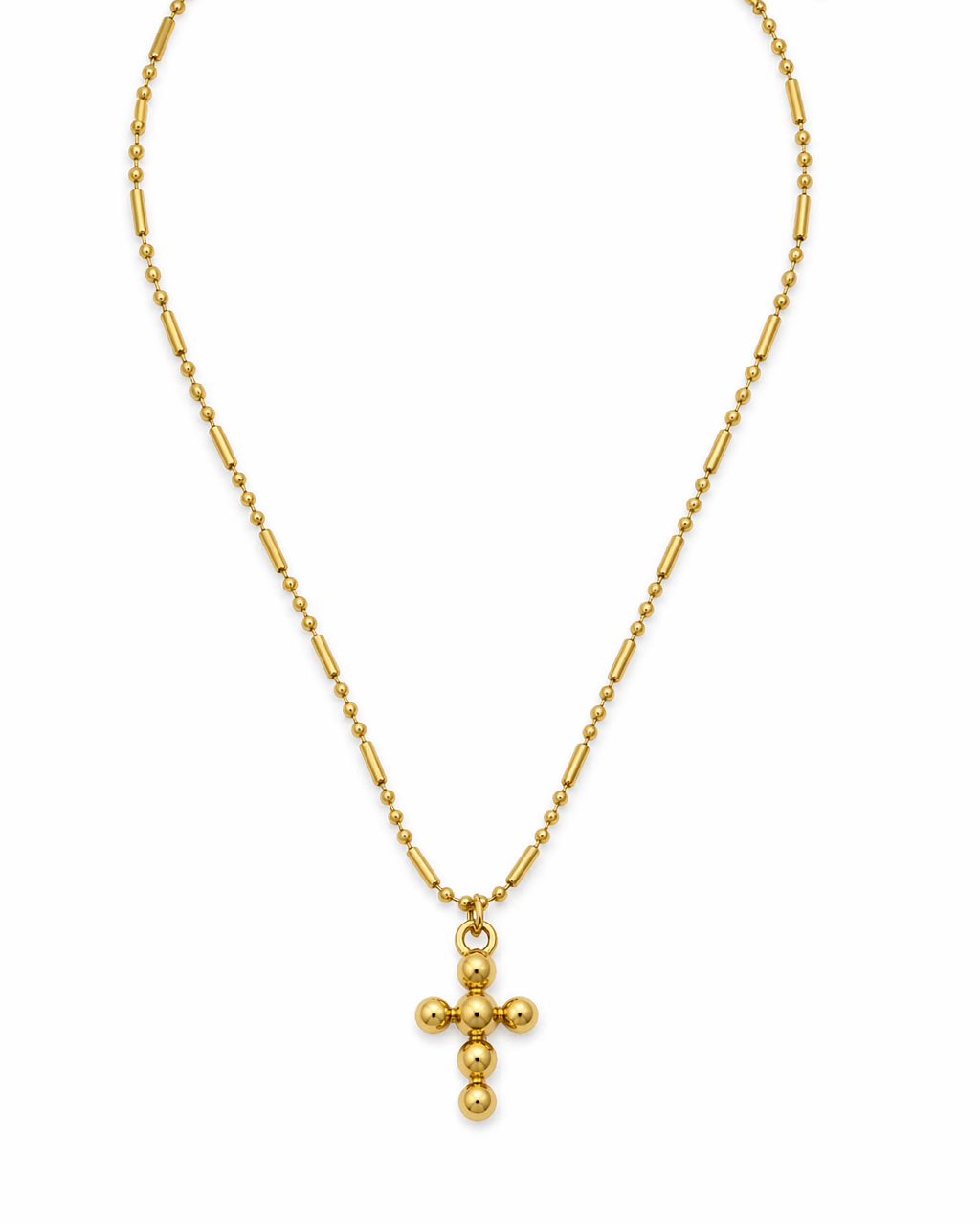 Bubble Cross Necklace
