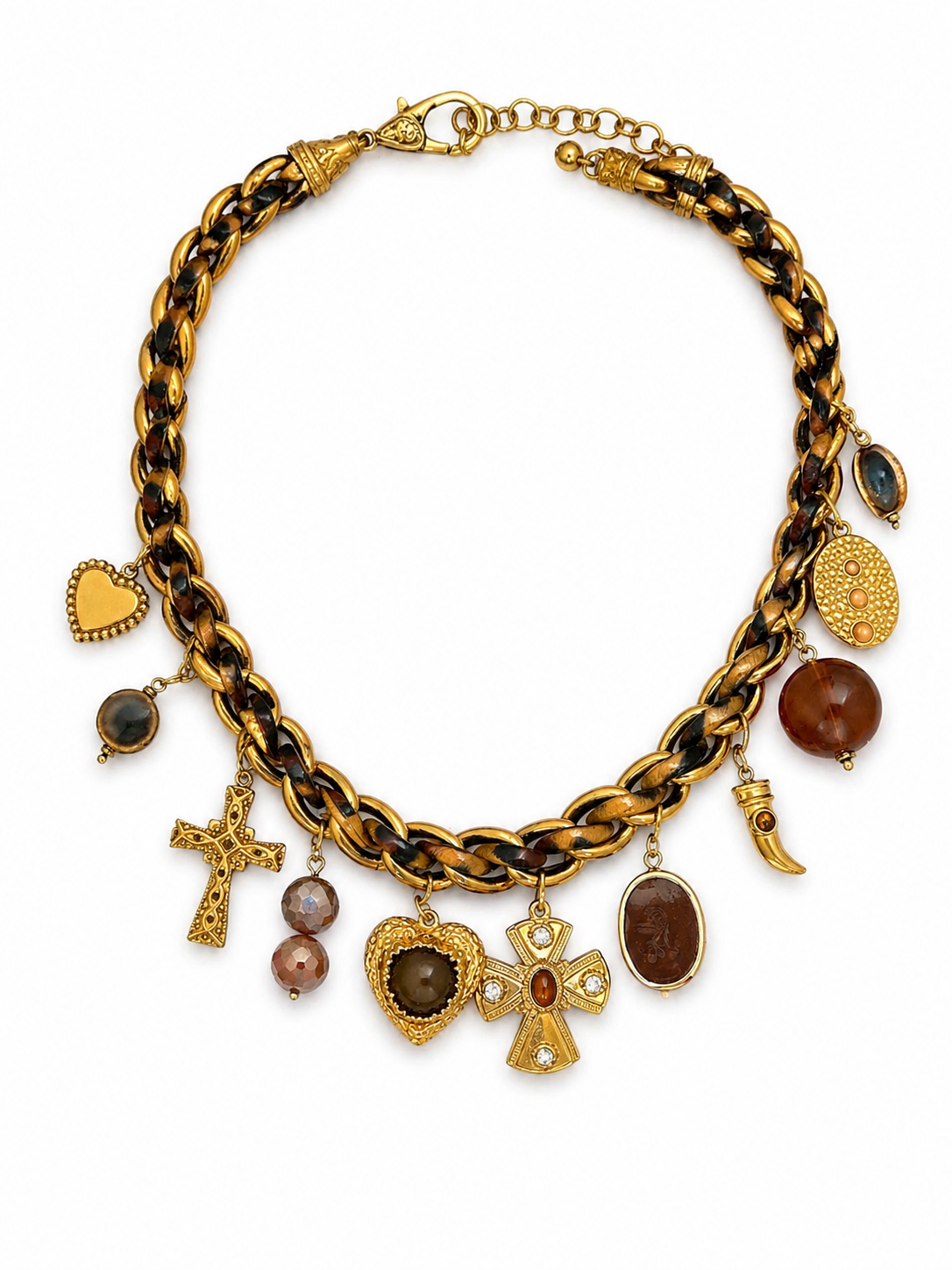 Golden Relic Charm Necklace