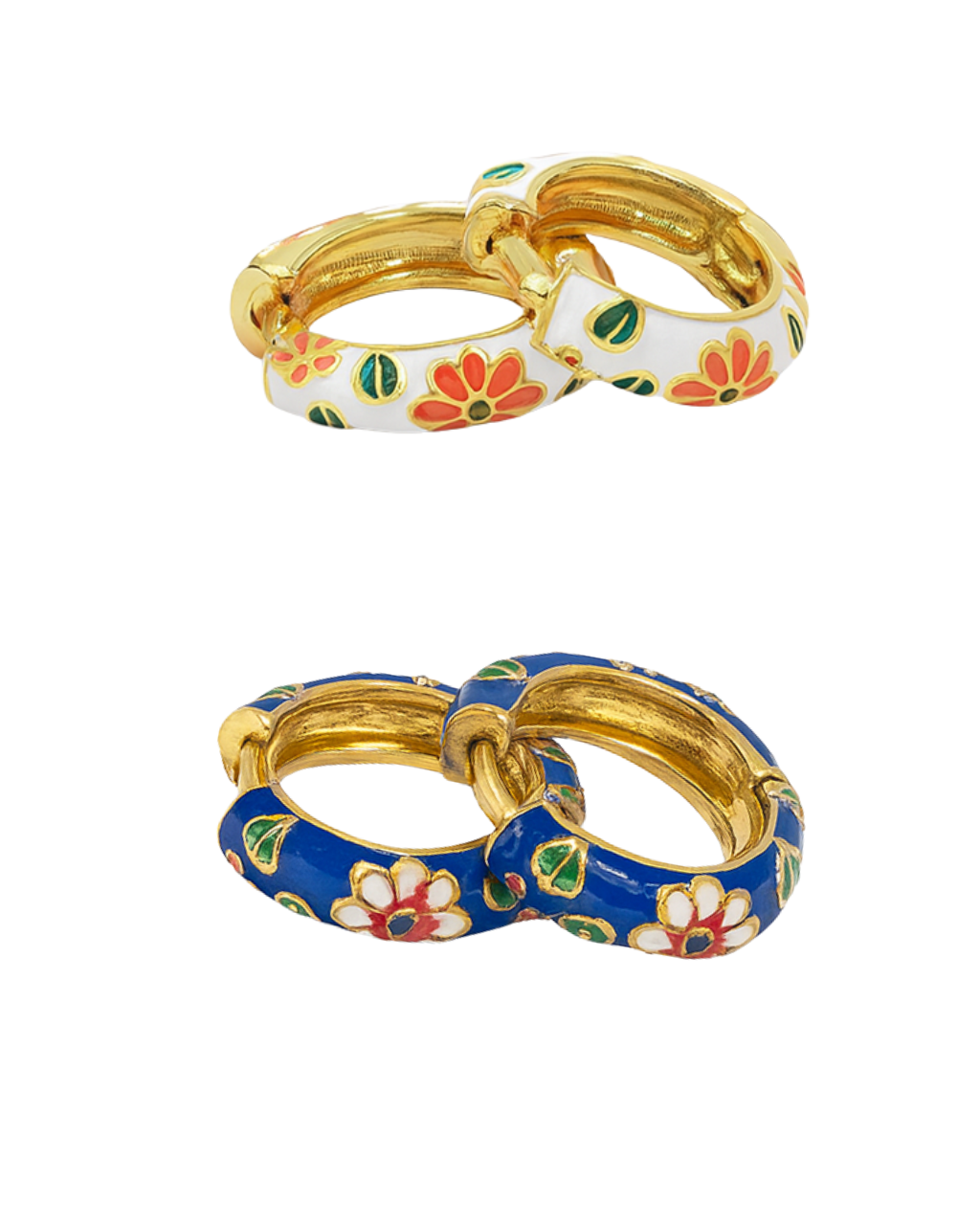 Floral Huggie Earrings