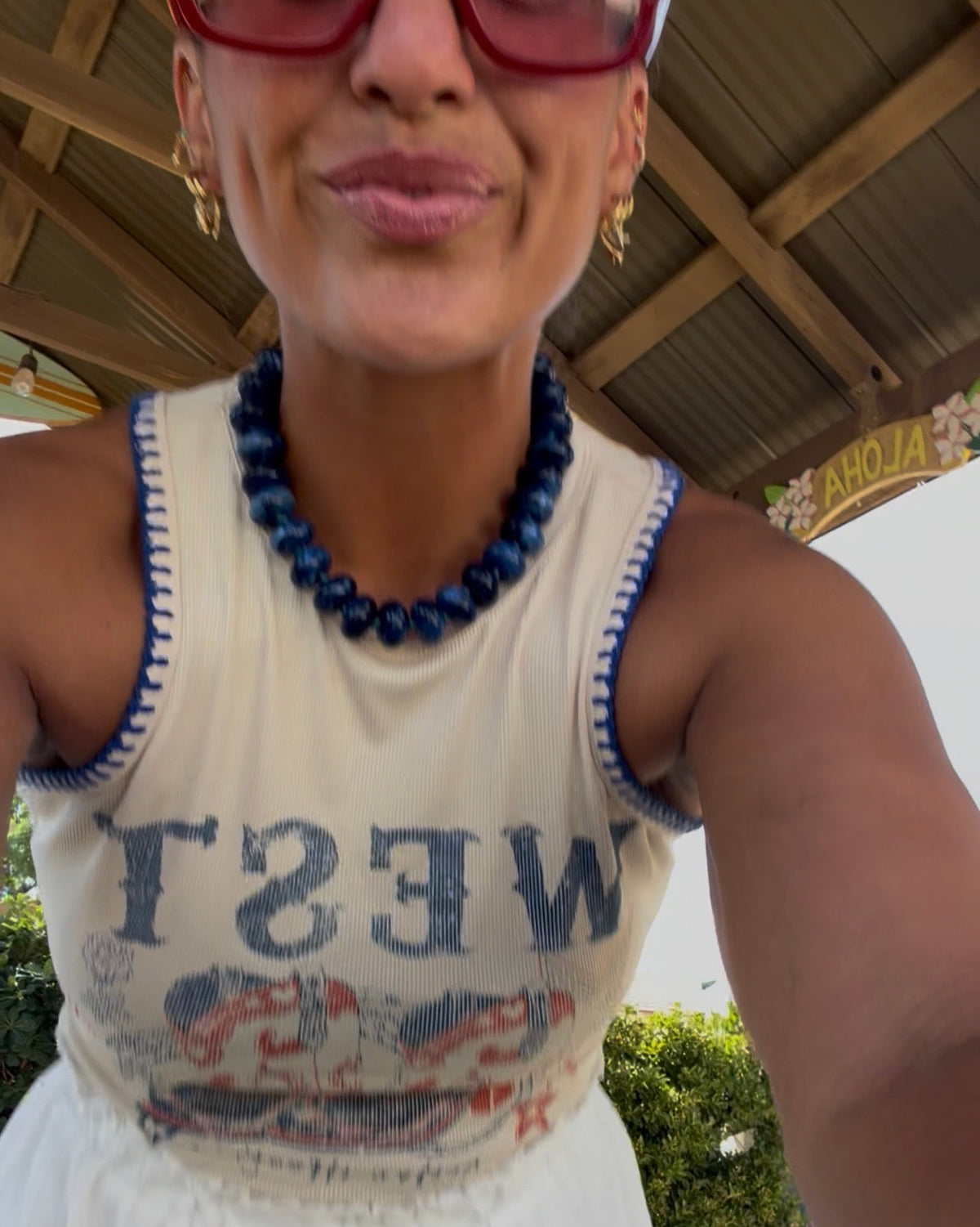 Navy Chunky Beads