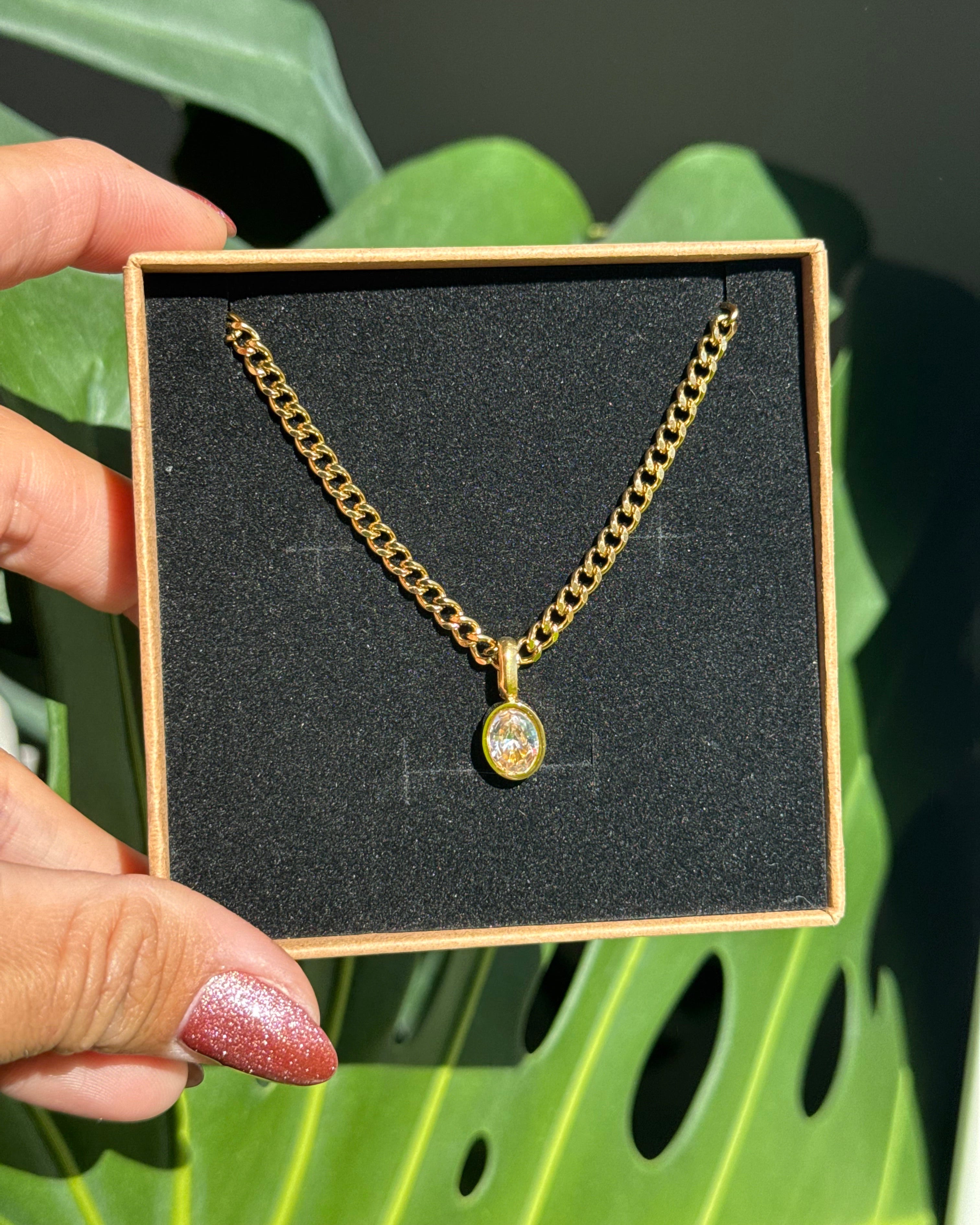 Tonya Solitaire Necklace