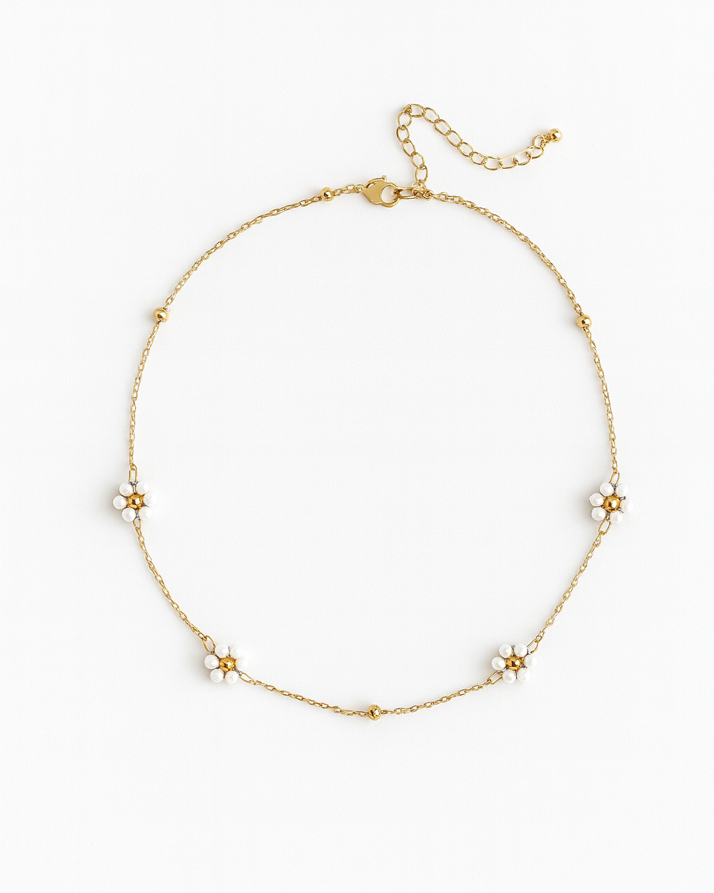 Gold Daisy Chain Necklace