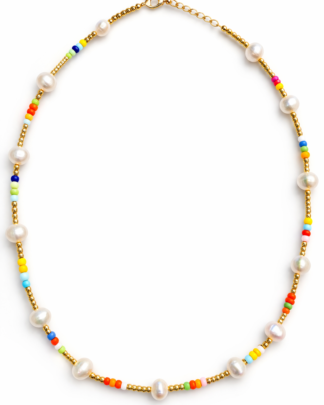 Summer Queen Beaded Pearl Necklace