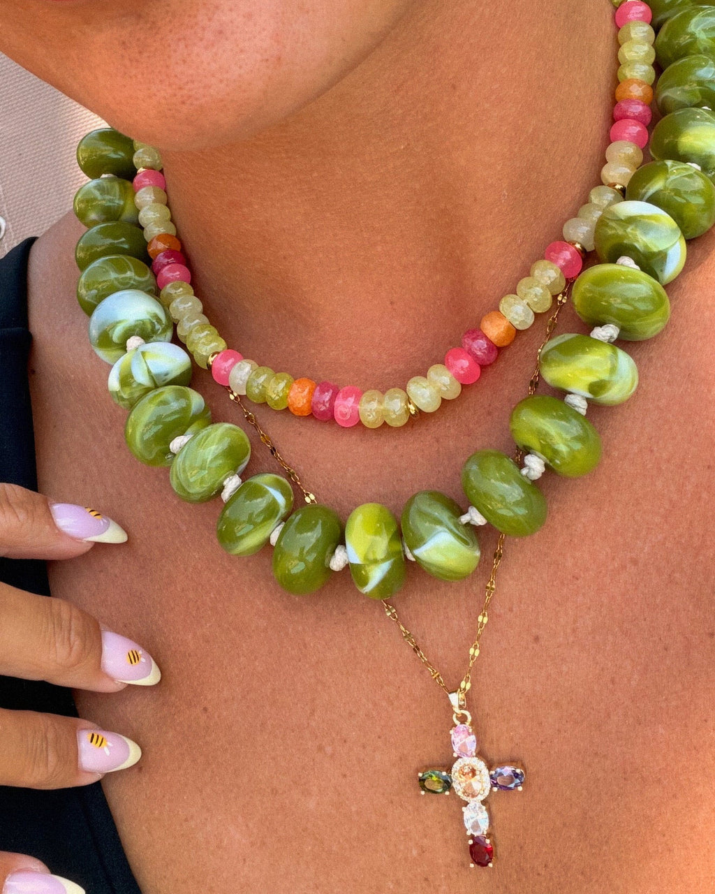 Green Chunky Beads