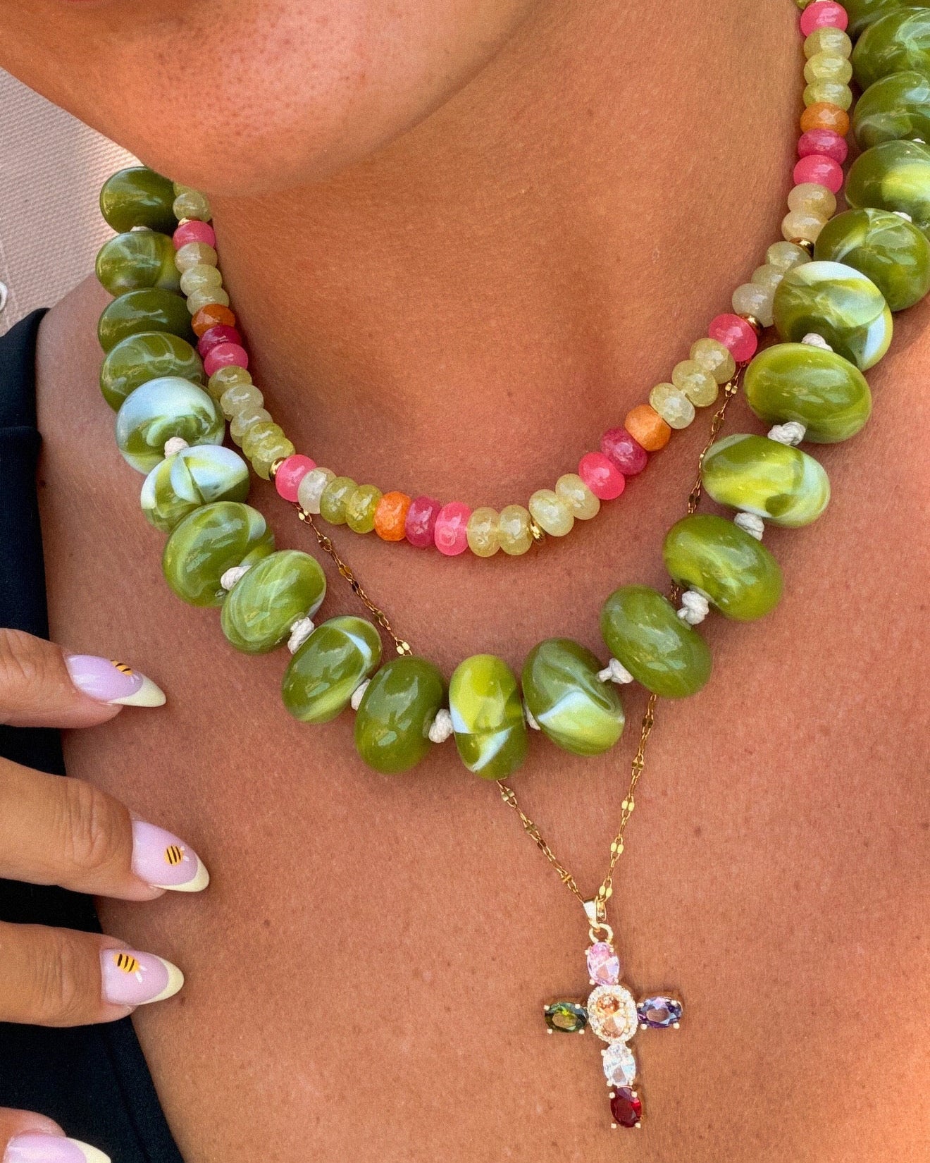 Green Chunky Beads
